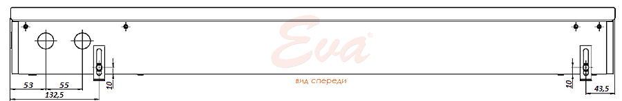 Конвектор водяной встраиваемый К 100 203