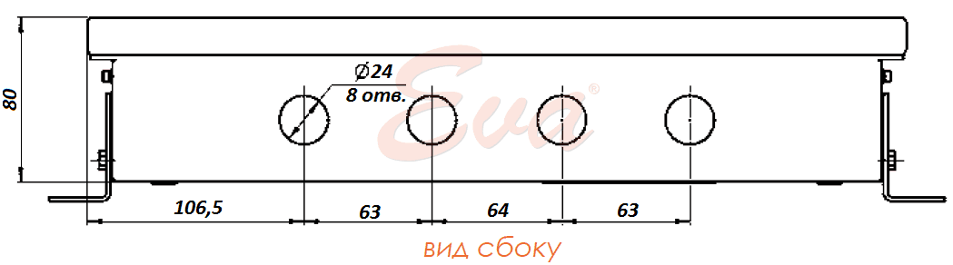 Конвектор водяной встраиваемый